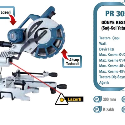 PROTER 305 MM KIZAKLI GÖNYE KESME
